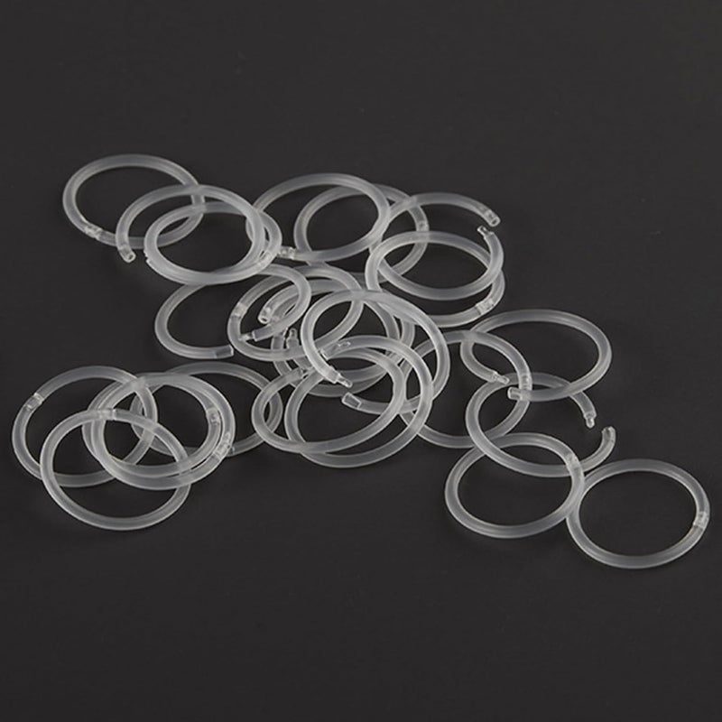 Melimarry 20 Gauge Anti-Allergy Unisex Plastic Hoop Ear Retainers, Clear Nose Rings, With Buckle, For Sensitive Ears & Skin - Image 3